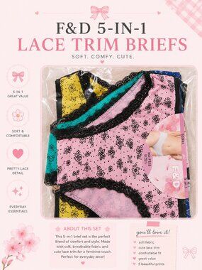 Cherry Bloom Lace 5-in-1 Panty Set